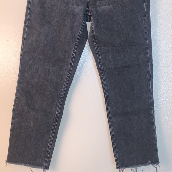 Top Shop High Waist Straight Leg Cut-Off Denim - Picture 7 of 15